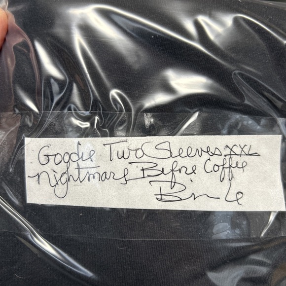 Goodie Two Sleeves Nightmare Before Coffee XXL Skeleton Black T Shirt S\S - Picture 11 of 11